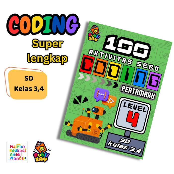 Promo Buku Aktivitas Coding Anak PAUD TK SD Super Lengkap 100 Aktivitas ...