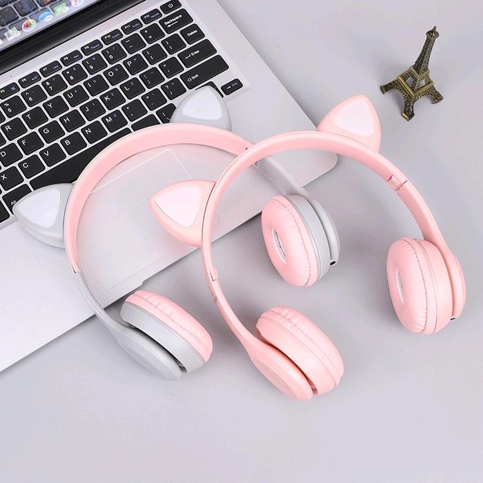 Gambar Telinga Kucing Karakter Headphone HFY-47 / Headphone Gaming / Headphone Bluetooth Telepon Earphones - HFY47 random dari wooshstore undefined Tokopedia