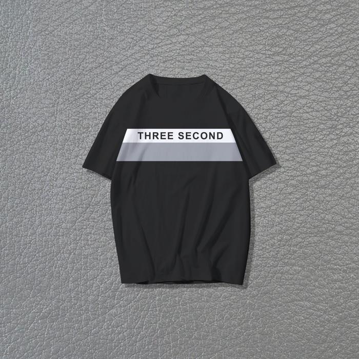 Gambar Baju Kaos T Shirt Cotton katun 100% original combed 24s Premium Pria Wanita Unisex three second - Hitam, S dari Toko HematMax undefined Tokopedia