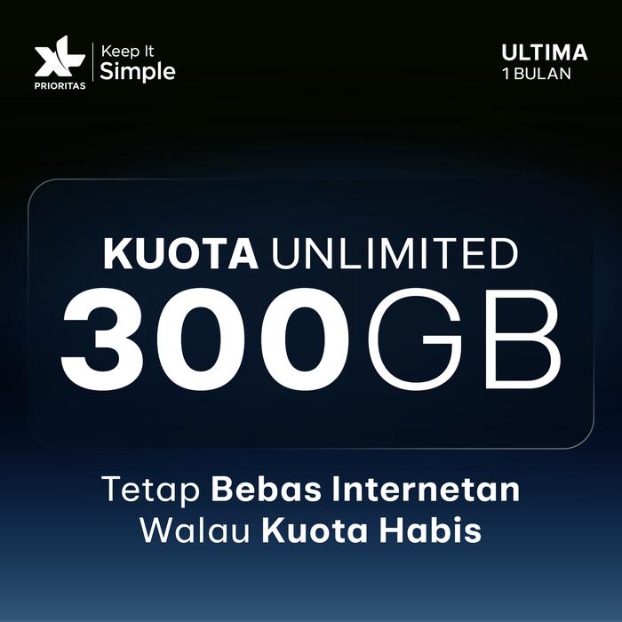 Gambar Kartu Perdana XL PRIORITAS Ultima Unlimited FUP 300GB/bln - 1 Bulan dari XL PRIORITAS_NEW undefined Tokopedia