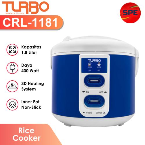 Gambar RICE COOKER NON-STICK TURBO KAPASITAS 1.8 LITER CRL-1181 GARANSI RESMI (MEDAN) dari Surya Prima Elektronik undefined Tokopedia