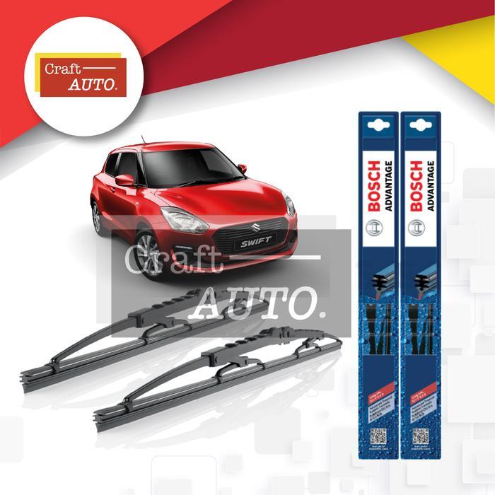 Gambar WIPER MOBIL SUZUKI SWIFT UKURAN 22" & 18" SEPASANG (2PCS) BOSCH ADVANTAGE - BA22.BA18, Standar dari camaraa shop undefined Tokopedia