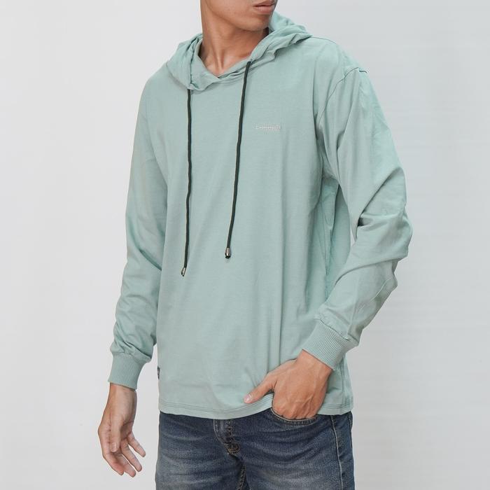 Gambar Kaos Hoodie IEBE J1QL8002 Lengan Panjang Branded Pria - Green Moss, M dari Ie-be_NEW undefined Tokopedia