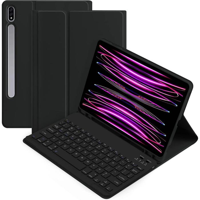 Gambar KEYBOARD CASE COMPATIBLE WITH SAMSUNG GALAXY TAB S10 PLUS 12.4 INCH MACARON KEYBOARD WIRELESS BOOK COVER MAGNETIC - HITAM SET KB, TAB S10 PLUS 12.4 INCH dari Wiii acc undefined Tokopedia