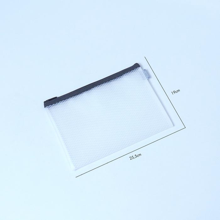 Gambar Bantex Pouch A5 Zipper Bag Jaring Transparan Bahan EVA Mesh BF2101 - Black dari Bantex Indonesia undefined Tokopedia