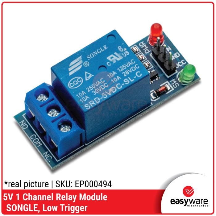 Gambar Relay module 1 channel relay module low trigger 12V DC - 5V Songle relay dari EasyWare Electronics undefined Tokopedia