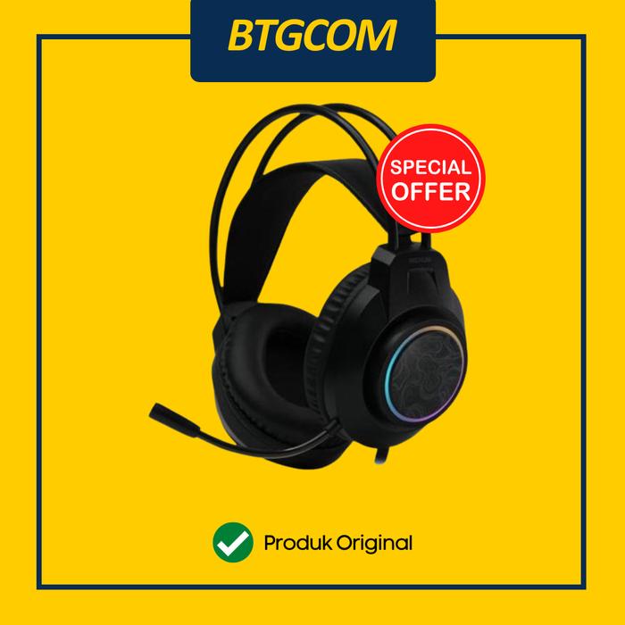 Gambar REXUS THUNDERVOX HX14 HEADSET GAMING RGB WIRED 7.1 SURROUND SOUND USB CONNECTION WITH OMNIDIRECTIONAL MIC MICROPHONE - BLACK dari btgcom undefined Tokopedia