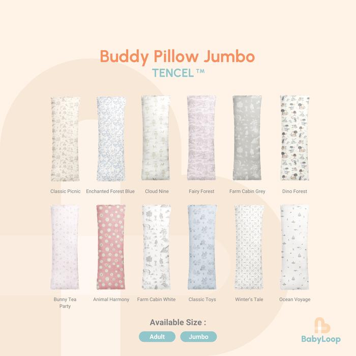 Gambar Guling Boneka Tencel - Buddy Pillow TENCEL™ Modal Dewasa - Baby Loop dari Baby Loop Indonesia undefined Tokopedia