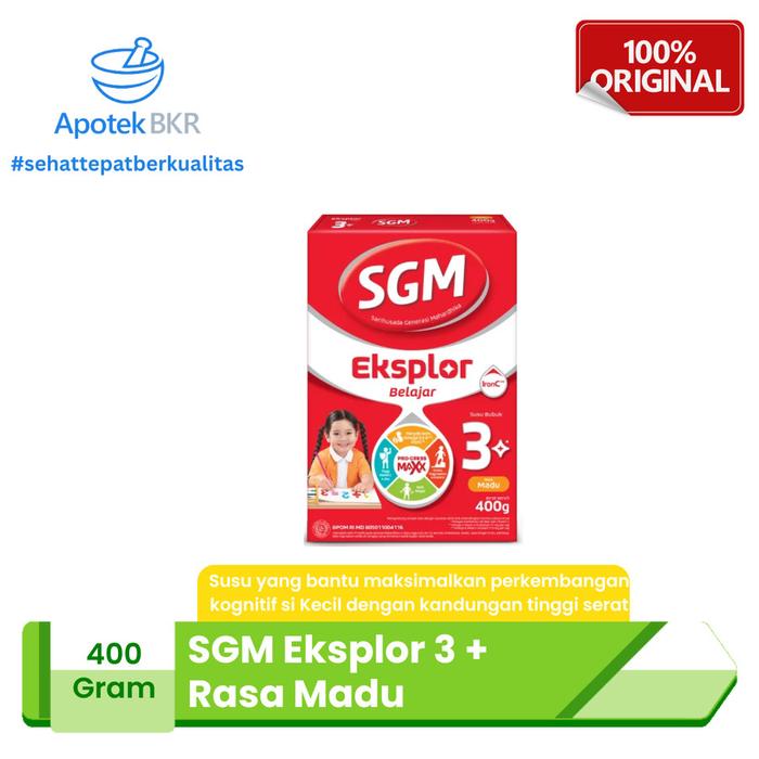 Gambar SGM Eksplor 3+ dengan IronC Susu Bubuk Rasa Madu 400 Gram - Susu Pertumbuhan Anak dari Apotek BKR undefined Tokopedia