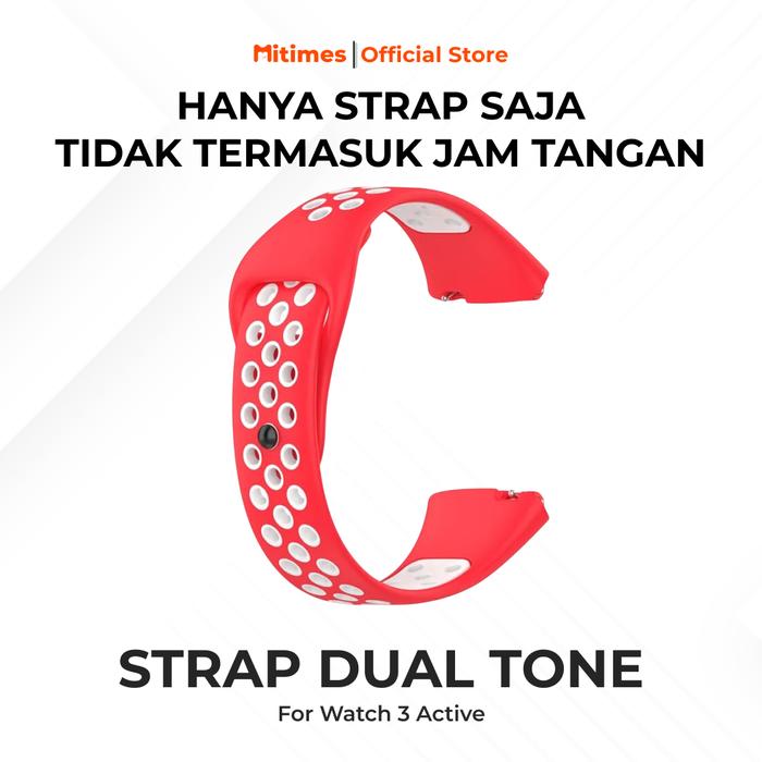 Gambar Strap Redmi Watch 3 Active Dual Tone Tali Jam Redmi Watch 3 Active - Red-White dari MITIMES undefined Tokopedia
