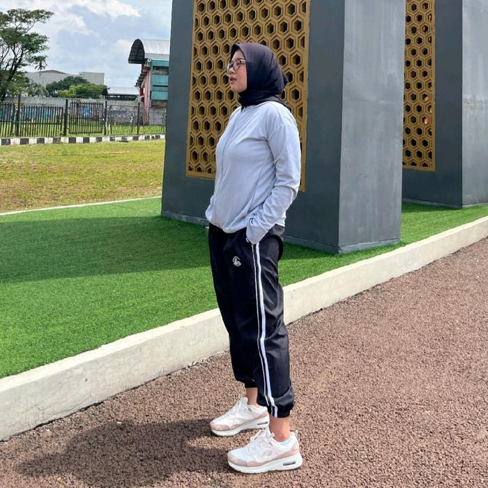 Gambar TIABIE Celana Olahraga Wanita Training Panjang Parasut Jogger Running Gym Sport - Hitam, Xl dari TIABIE undefined Tokopedia