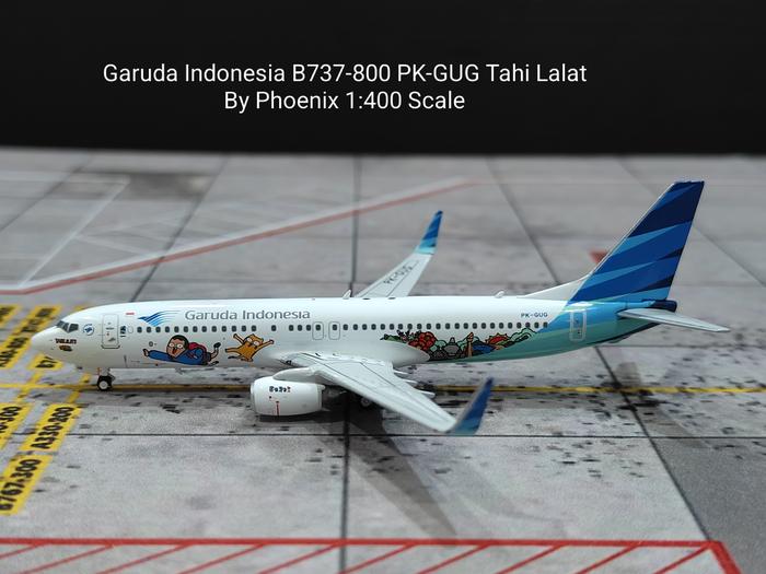 Gambar Garuda Indonesia B737-800 PK-GUG Tahi Lalat By Phoenix 1:400 Scale dari Airshop Diecast undefined Tokopedia