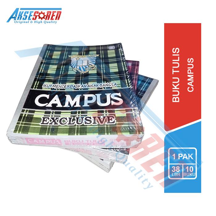 Gambar Buku Tulis Sekolah Campus 38 Lembar [1 Pak] / Buku Kampus Kwarto A5 - Campus 38L-Kecil dari Aksesoren undefined Tokopedia