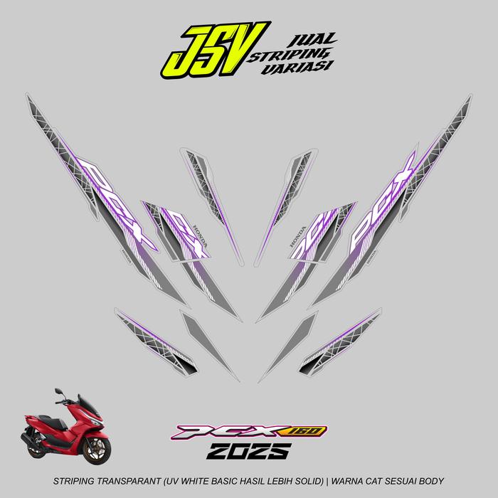 Gambar Stiker Honda PCX 160 Striping Variasi PCX 2025 Transparant Grafis 01 - Abu - Ungu dari jual decal undefined Tokopedia