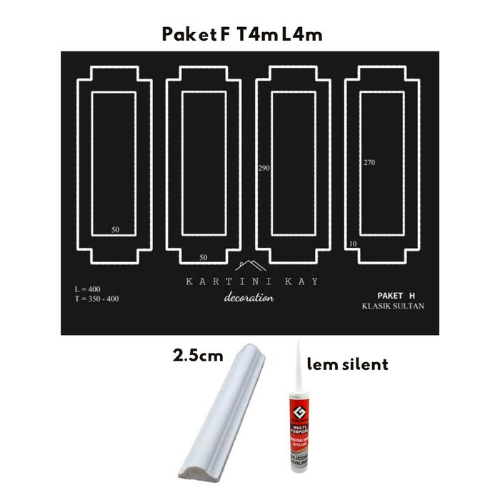 Gambar PAKET H WALL MOLDING BAHAN WPC KLASIK MODERN STYLE (LANGSUNG PASANG) Dinding - Paket H dari Decor Wallmolding undefined Tokopedia