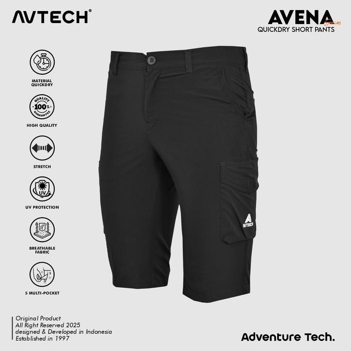 Gambar AVTECH - Celana Pendek Pria Wanita Sepeda Outdoor Hiking Gunung Trekking Sepeda Casual Harian Quick Dry - AVENA - Hitam, S dari Avtech Adventure Technology undefined Tokopedia