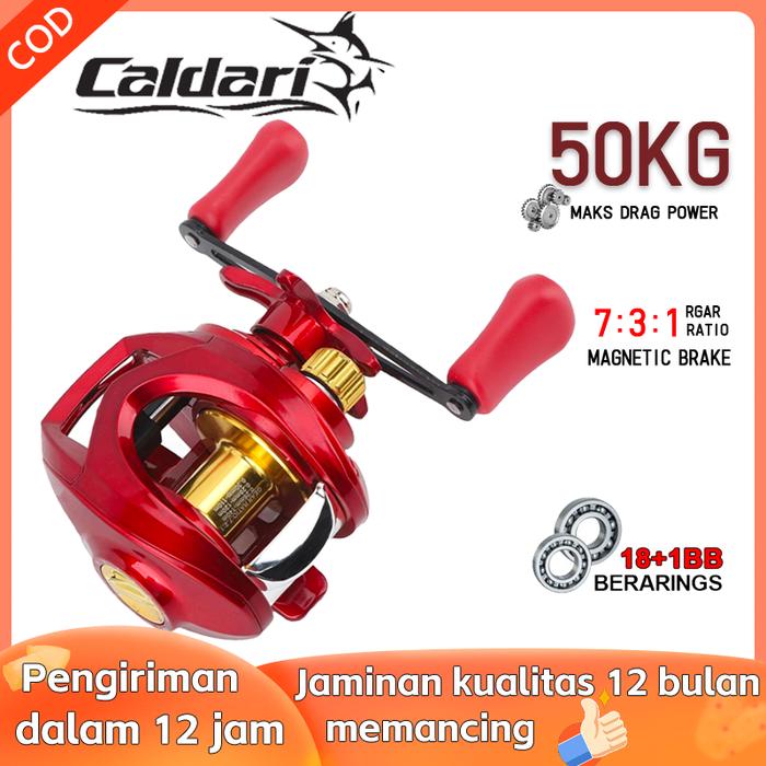Gambar 【Baru】Caldari Gulungan Pancing Casting Reel BC 7.3:1 | 18+1BB | Drag Max 50KG | Warna Cerah | Gulungan Joran Pancing Casting Terbaru - TMH2000 Tangan Kiri dari garraetts Kota Administrasi Jakarta Barat Tokopedia