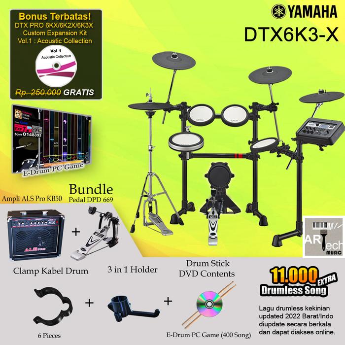 Gambar Drum Elektrik Yamaha DTX6K3X / DTX6K3 X / DTX 6 K3X / 6K3 / 6K3X - Paket 9 dari Artech Music undefined Tokopedia