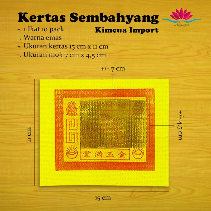 Gambar Kertas Sembahyang / Kimcua Import Per Ikat dari Angwyn Store undefined 5 Tokopedia