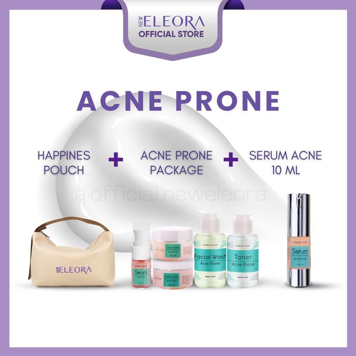 Gambar [LIMITED EDITION] NEW ELEORA Bundling Paket Acne prone + Happiness Pouch - PKTacne + serumbesar dari NEW ELEORA undefined Tokopedia