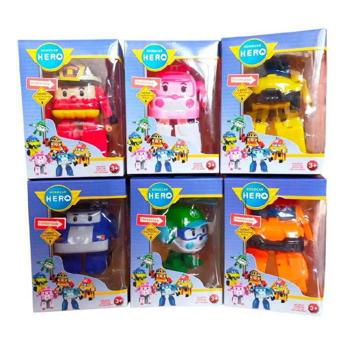 Gambar Mainan RoboCar Poli Bisa Berubah Menjadi Kendaraan - RoboCar Poli 6pcs dari GaleriToys undefined Tokopedia