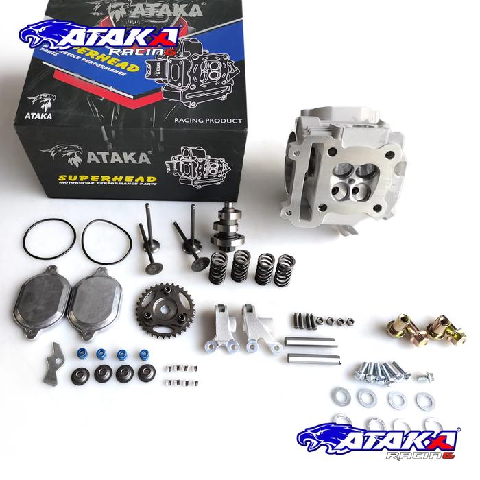 Gambar ATAKA RACING Porting Cnc Super Head 4 KLEP MIO 19 22 21 24 Cylinder head SET - 21/24 Porting Cnc dari ATAKA Racing ID undefined Tokopedia