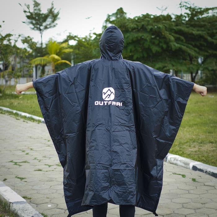 Gambar Jas Hujan Ponco Bivak Flysheet Dewasa Jas Hujan Pria Ponco Gunung 3 IN 1 Matras Waterproof - HITAM dari OUTFRAI OUTDOOR_NEW undefined Tokopedia