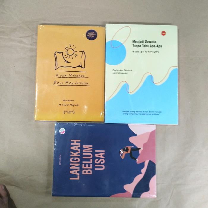 Gambar paket 3buku Kaum Rebahan beri perubahan+ menjadi dewasa tanpa tahu apa apa + langkah belum usai dari Toko Buku Revano undefined Tokopedia