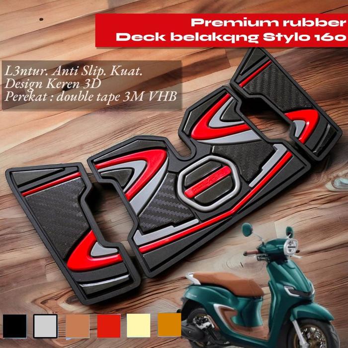 Gambar Deckpad belakang Honda Stylo cover Deck belakang Stylo 160 bahan karet premium - MERAH dari bogor creatif undefined Tokopedia