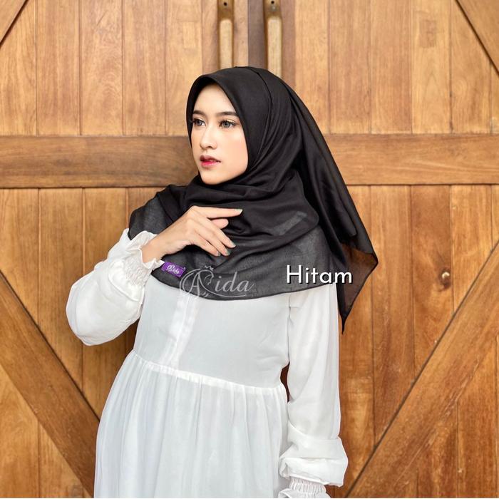 Gambar Pashmina Bawal Malaysia By Hijabaida - Hitam dari Hijabbyaidaa undefined Tokopedia