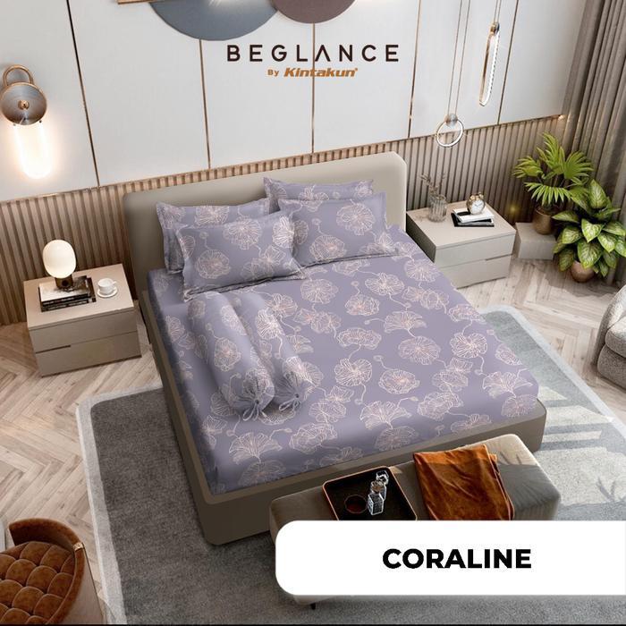 Gambar BEGLANCE Sprei Tencel Premium Set Sarung Bantal Guling Kain Adem Super Halus - Sprei Hotel - B2 Coraline, 160 x 200 T40 dari Cahaya Artomoro undefined Tokopedia