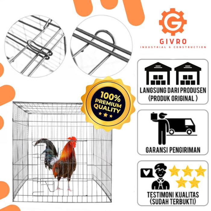 Gambar Kandang Ayam Kotak Galvanis 80 x 80 x 80 CM dari Givro Industrial Construction undefined Tokopedia