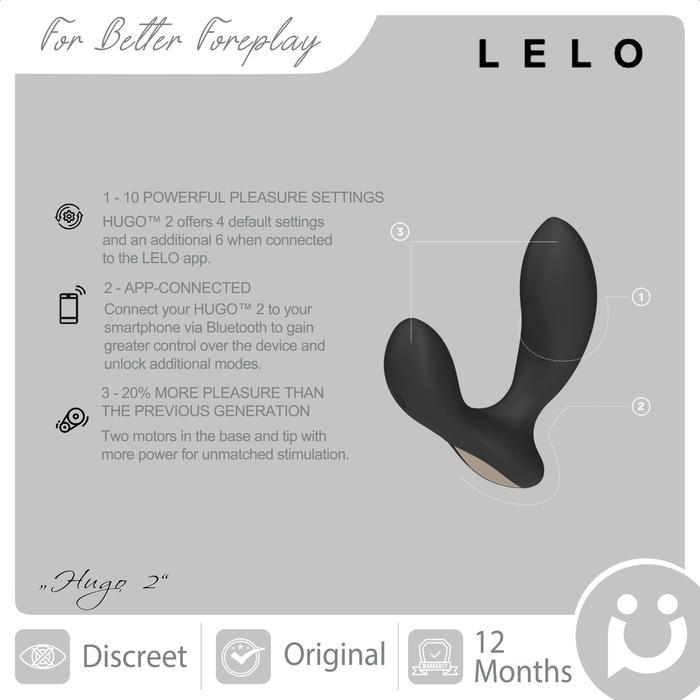 Gambar Aman Lelo Hugo 2, Prostate Massager (Stimulasi Untuk Pria Dengan Getaran) - App-Controlled, Black dari Ghillayn undefined Tokopedia