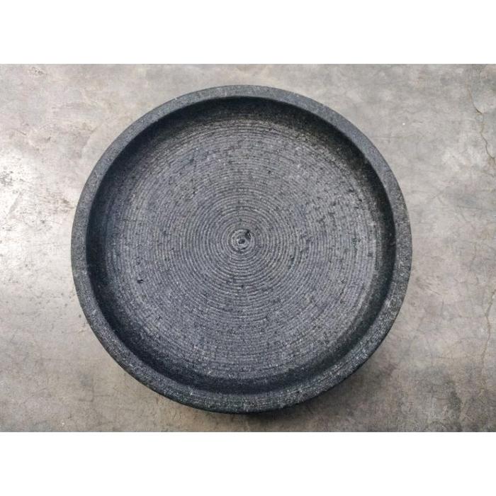 Gambar cobek Batu Asli BERGARANSI bonus ulek kayu / Cobek Batu Asli diameter 24 cm peralatan dapur - +Ulek Batu dari Kenanga Kitchen_NEW undefined Tokopedia