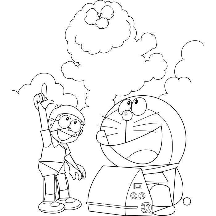 Gambar Gambar Sketsa Mewarnai ~ DORAEMON / Seketsa Lukis / Drawing Sketch / Menggambar A4 (Bukan Buku) ANAK TK PAUD SD - M dari dhamvikaga undefined 4 Tokopedia