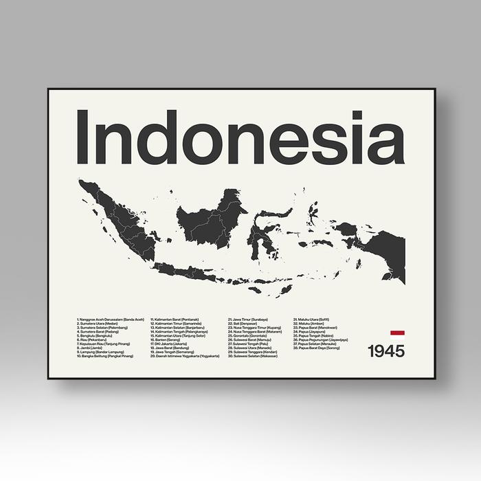 Gambar [40x60cm] Cetak Foto Poster Gambar Custom Ukuran 16R 40x60 - PETA INDONESIA dari Oeranglamoe_NEW undefined Tokopedia