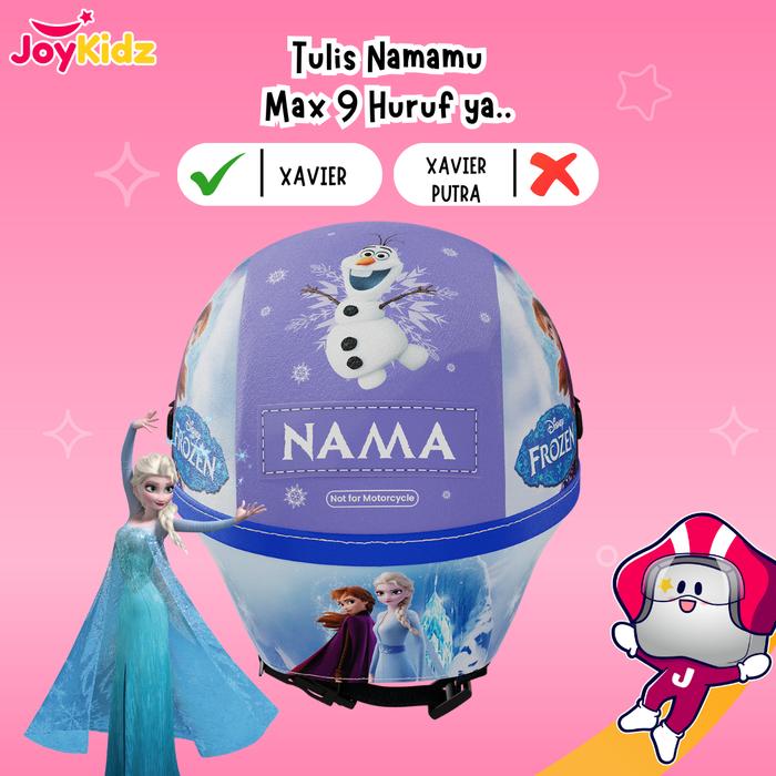 Gambar HELM RETRO CHIPS CUSTOM NAMA ANAK FROZEN UNGU USIA 1-5 TAHUN - Custom Nama, KARDUS dari JoyKidz Kota Surabaya Tokopedia