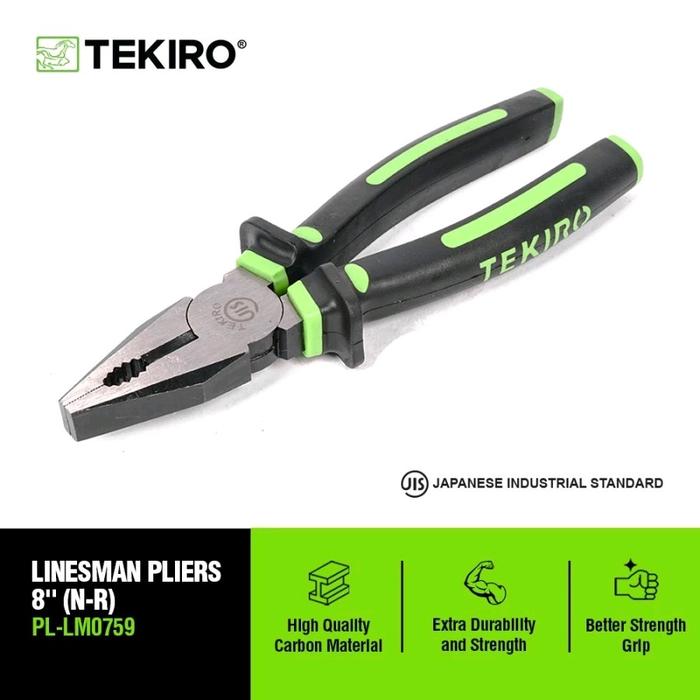 Gambar Tang Kombinasi Tekiro Original 8 inch PL-LM0759 Tang Jepit Besar / Potong Gagang Karet Anti Karat dari felixindo88 undefined Tokopedia