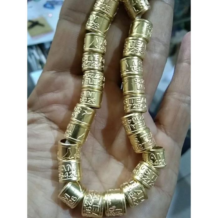 Gambar (COD)25bj Ring merpati  ring perkutut ring Tekukur / derkuku grafir kuningan timbul Ring SI - Paket 10pcs, Merpati dari viona store NEW undefined Tokopedia