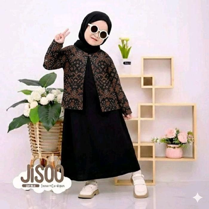 Gambar gamis anak model terbaru kombinasi batik - sentali, 2-3 ukuran S dari aji saka1 undefined Tokopedia