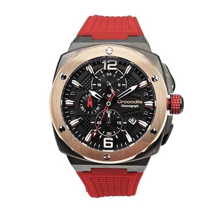 Gambar Jam Tangan Crocodile Chronograph Pria CM-047G34J CM-047A34C CM-047D34F Rubber Original Garansi Resmi - MERAH dari LOYAL WATCH 1975 Kota Surabaya Tokopedia