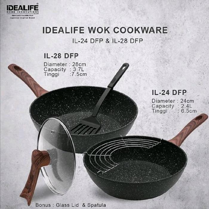 Gambar Idealife IL24DFP Deep Frypan Cookware Panci Penggorengan (24cm) IL-24DFP / IL 24DFP dari Doyanmasak.id undefined Tokopedia