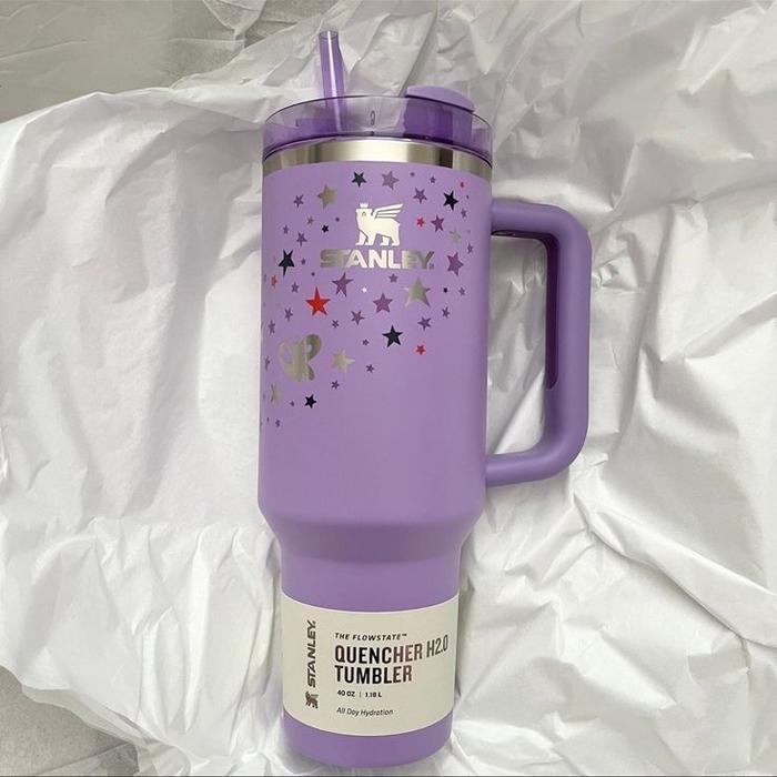 Gambar Tumbler stanley x olivia rodrigo quencher cup ori stainless steel iris blue purple star plum - Purple star dari EXTRAFINE&#39 undefined Tokopedia