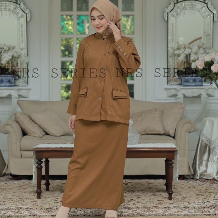 Gambar Nrs Series - Baju Pdh Wanita Kancing Depan Rok Span Terbaru Seragam Kerja Kekinian - PEMDA SET ROK SPAN, S dari NRS Series_NEW undefined Tokopedia