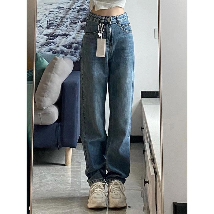 Gambar jeans Highwaist Oversize Baggy Loose Weekend  KOREAN BAGGY STRAIGHT  grey abu hitam biru retro ootd high waist unisex grey (abu) baggy  jeans  gombrong jeans  straight  cewek lulu dasar regular fit low rise kulot Celana Panjang denim acne z yoyo - RETRO BLUE, S dari JeansHIghwaist_NEW undefined Tokopedia