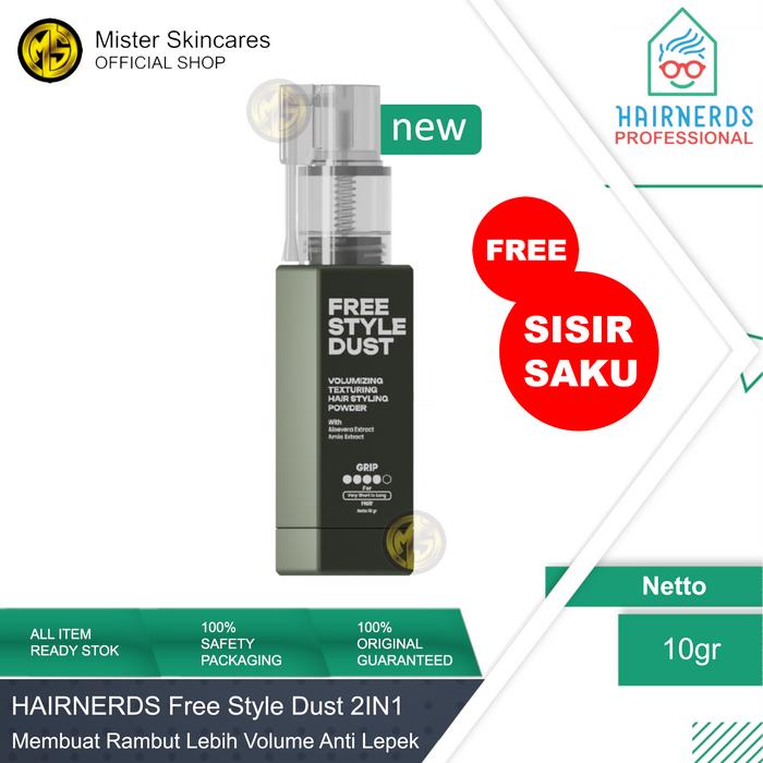 Gambar HAIRNERDS Professional Hair Styling Pomade Dust Powder Volumizing & Dry Look - Bubuk Penata Rambut Pria Ajaib Membuat Rambut Lebih Bervolume & Stylist [ FREE SISIR SAKU ] dari Mister Skincares undefined Tokopedia