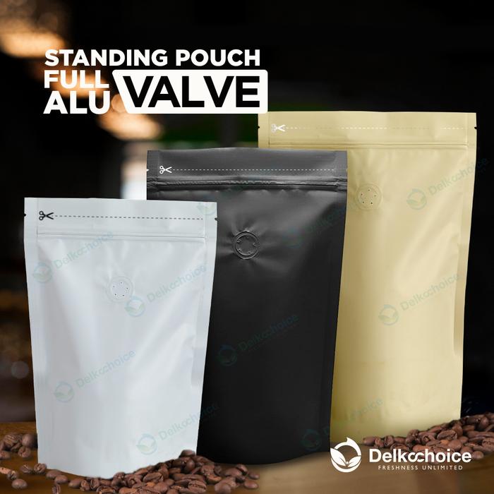 Gambar Standing Pouch VARIAN NON WINDOW DELKOCHOICE Plastik Klip TERMURAH - SP Foil Valve, 19x29cm dari dkm packing undefined Tokopedia