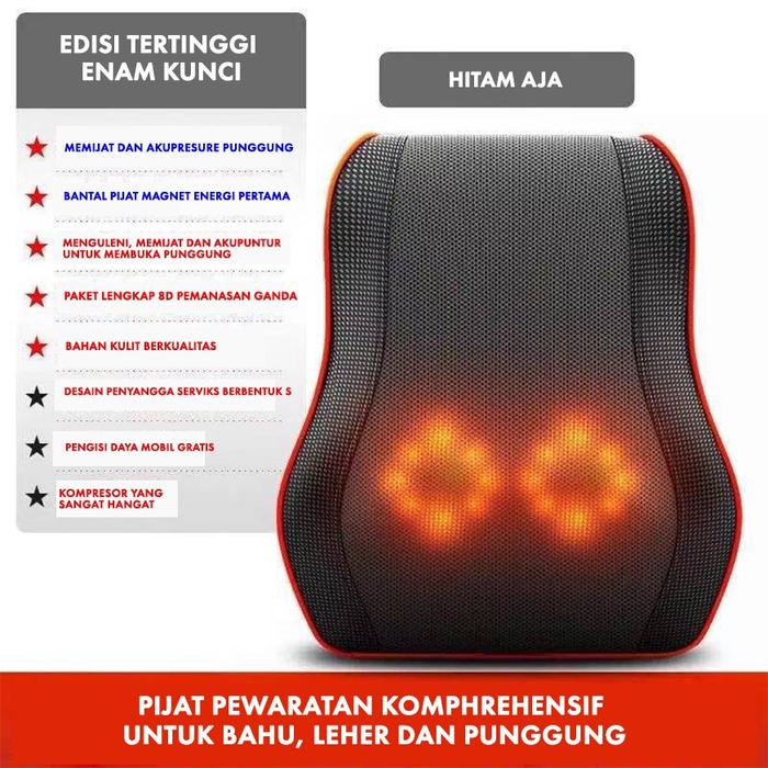 Gambar Sonix SMS02 Bantal Pijat Massage Portable Alat Pijat Elektrik Terapi Pijat Bahu Dan Tulang Belakang Leher Multifungsi Punggung Bantal Pijat Elektrik Alat multifungsi Pijat cakupan seluruh tubuh 6D - hitam-basic dari SONIX Indonesia Shop undefined Tokopedia