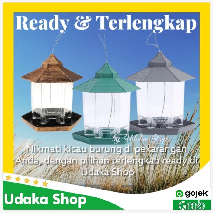 Gambar PREMIUM tempat makan burung liar gantung import - green, kecil dari To The Bone Store undefined Tokopedia