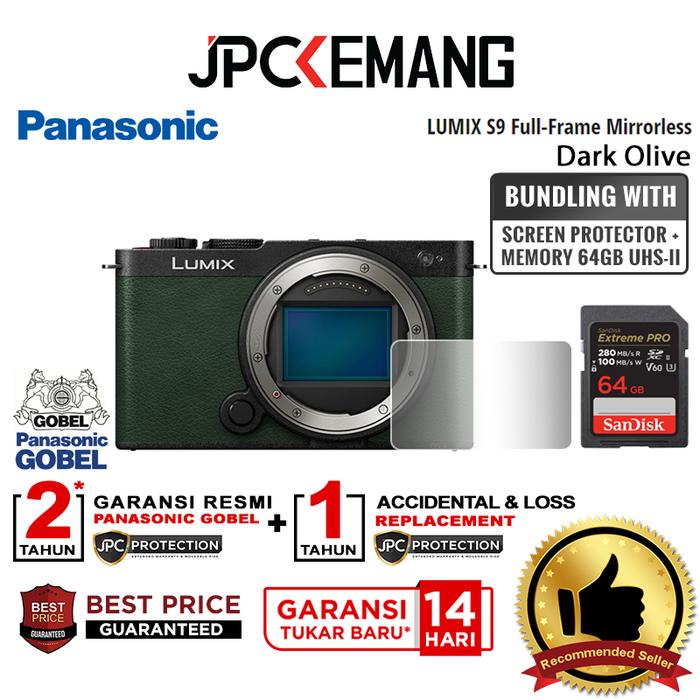 Gambar Panasonic Lumix S9 Body Only Mirrorless Camera Lumix DC-S9 Garansi Resmi - Olive + Scrn+64UHSII dari JPC Kemang undefined Tokopedia
